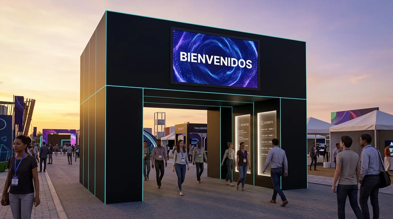 Render ilustrativo: portal de bienvenida